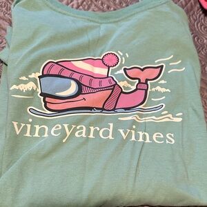 Vineyard Vines Teal Whale Graphic Shirt